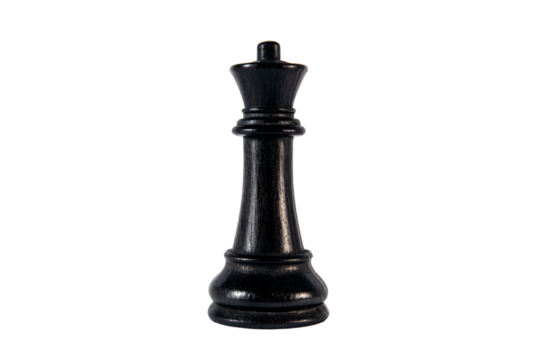 a black chess piece on a white background - Powered by Adobe