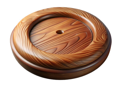 Wood Texture Retro Style Button