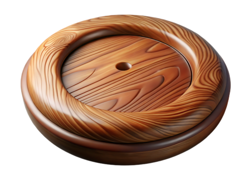 Wood Texture Retro Style Button