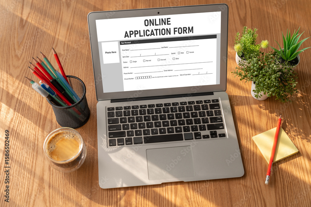 Poster online application form for modish registration on the internet website