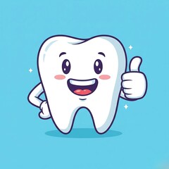 happy tooth cartoon