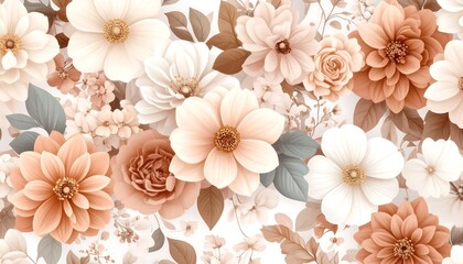 Floral Pattern Soft Pastel Colors