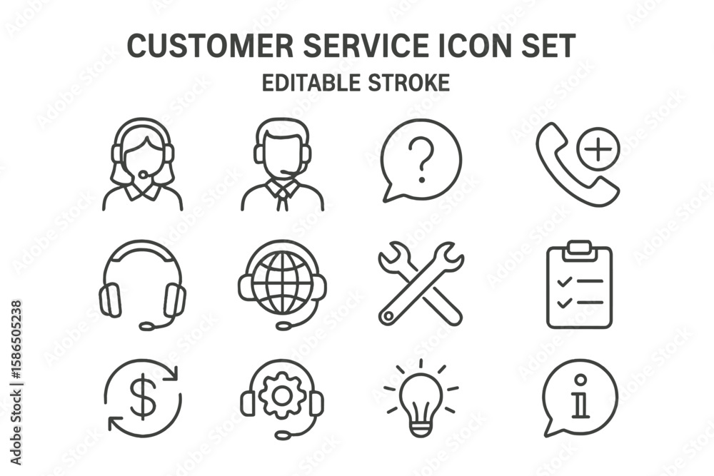 Poster payment and finance web icons set in thin line style. business icons for web and mobile app design. 