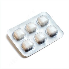 Pack of six white tablets for health and wellness