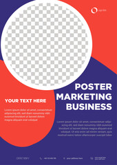 Poster Marketing Business Flyer Template – Red and Blue Corporate Design