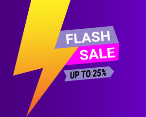Big Sale banner with upto 25% OFF. Abstract colorful background with a vector sale sign and label for all company business success. Offer Banner, off, sale, discount, flash sale, big sale, super sale.