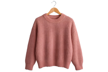 pink sweater isolated on white
