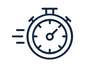 Clockwise Tempo: A streamlined stopwatch icon symbolizes the essence of precision, speed, and time management. Capturing the fleeting moment and the relentless pursuit of goals. 