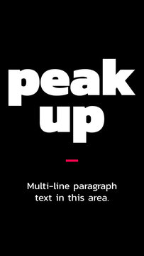 Peak Up Title And Paragraph