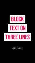 Three Line Block Text Title