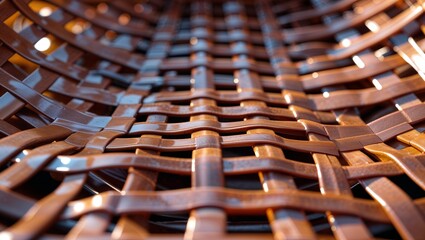 Woven Plastic Chair Seat Surface with Repetitive Weave Pattern background