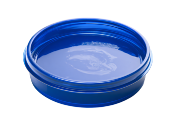 a blue container with a blue lid and a white background