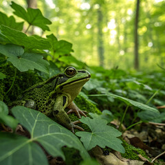Obraz premium frog in the grass