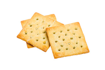 Fototapeta premium a couple of crackers sitting on top of a white surface
