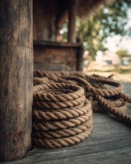 Durable jute rope used in village high resolution picture