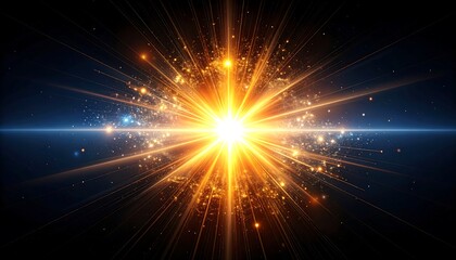 Obraz premium Cosmic explosion, vibrant rays