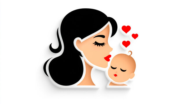 Mother and baby share a loving moment. A mother lovingly gazes at her baby, showcasing a tender bond filled with affection and warmth between them.