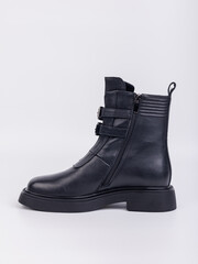 Introducing our Stylish Glittery Black Ankle Boots featuring eyecatching buckles, perfect for...