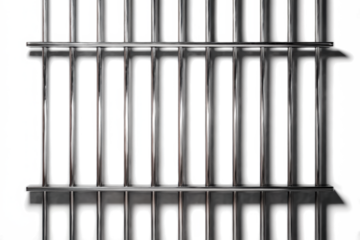 prison bars isolated on white