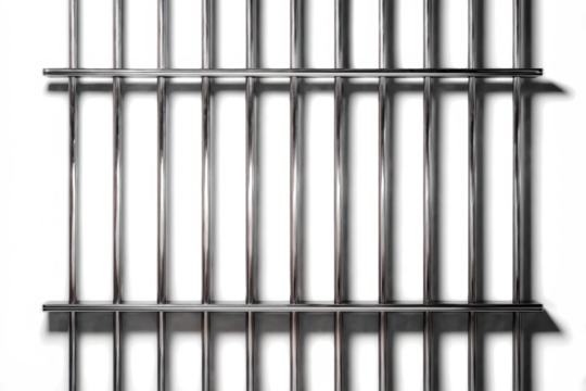 prison bars isolated on white