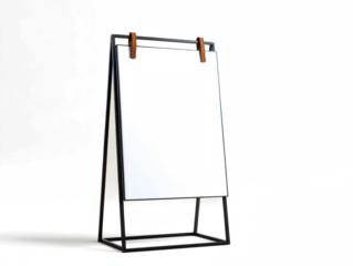 Portable Floor Sign Holder Mockup, White Vertical Banner Stand for Posters and Exhibitions