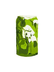 Matcha Can Illustration – Minimal Green Drink Art
