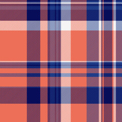 Vibrant coral and navy plaid pattern.  Perfect for textile design, fashion, website backgrounds, or scrapbooking.
