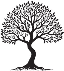 Fototapeta premium Tree Silhouette Vector Illustration
