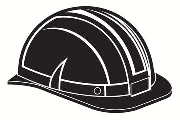 A symbol of safety and hardworking professions the hard hat protecting laborers with stark black and