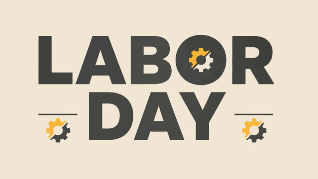 Celebrating Labor Day Honoring hard work and dedication with gears promoting national pride and