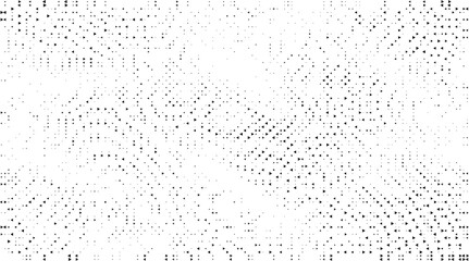 Abstract black triangles scattered across a clean white background in a dynamic pattern