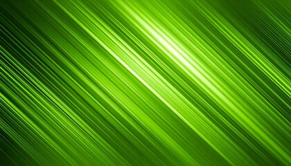 Fototapeta premium Diagonal green lines, vibrant, dynamic, abstract background