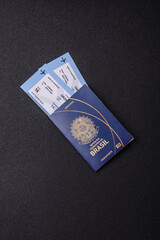Brazilian passport for travelling, flying and doing business. Brazil document, id