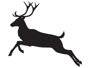  JUMPING REINDEER SILHOUETTE