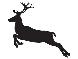  JUMPING REINDEER SILHOUETTE