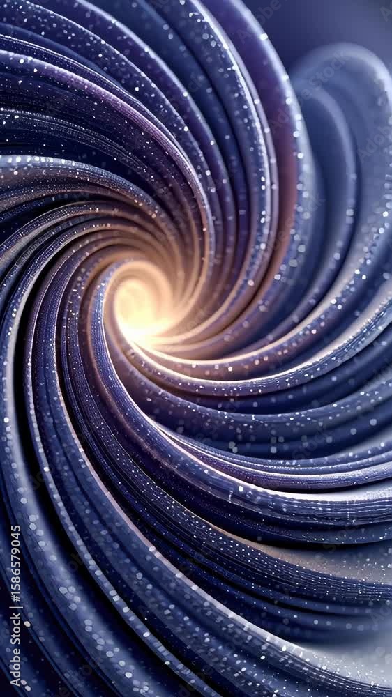 Aufkleber swirling blue vortex with glowing glitter particles and a soft bokeh background, evoking a sense of 