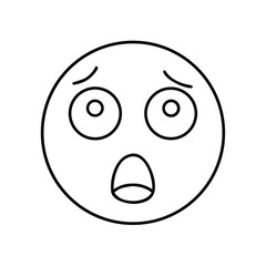 Fototapeta premium Amazed face with wide eyes expressing shock or surprise