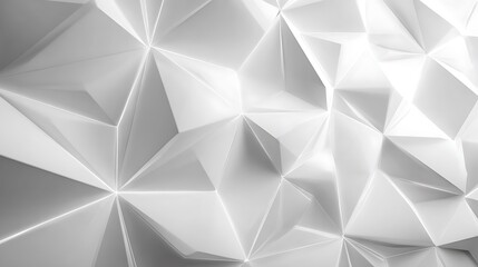 Chic white polygon background with subtle 3d facets  
