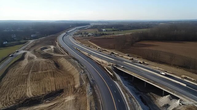 Aerial view of highway near Luh Island surrounded by tropical greenery and scenic land
