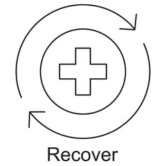 Obraz premium Recover icon, Recover Stronger Your Path to Healing, Bounce Back to Health with Confidence, vector