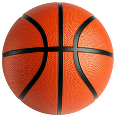 Fototapeta premium Orange basketball isolated on a yellow background, studio shot, transparent background png