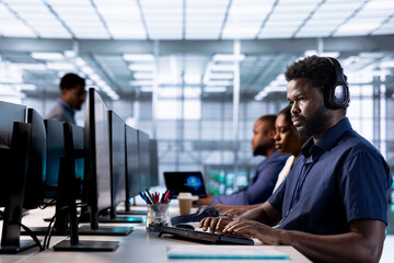 Engineer hearing podcasts to make time pass faster while working in server farm to optimize it for...