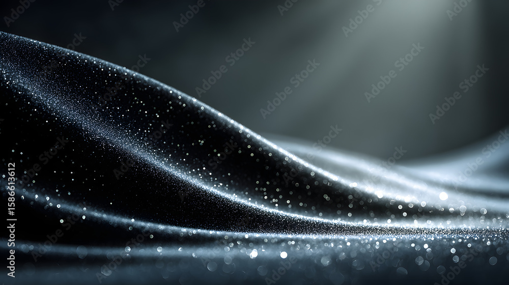 Poster gray white black grain textured minimal dark webpage header banner design glowing light abstract wav