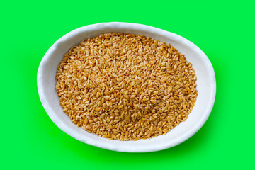 Organic golden flaxseeds, rich in omega-3, fiber, and antioxidants