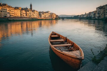 Obraz premium Florentine Riverboat Sunset