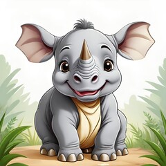 Cute baby rhino