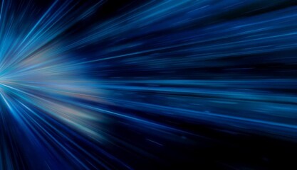 Abstract blue background with light lines, a background for presentation, a dark background with light streaks, a blue abstract background with motion blur Generative AI - Powered by Adobe