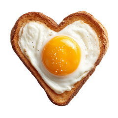 Fried egg on a toast clipart top view