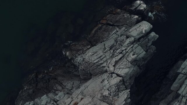 drone view, aerial view, drone footage, sea cliff, coastal cliff, rocky cliff, dramatic landscape, El Saltito Beach, Playa El Saltito, La Paz, Baja California Sur, Mexico, Sea of Cortez, Gulf of Calif