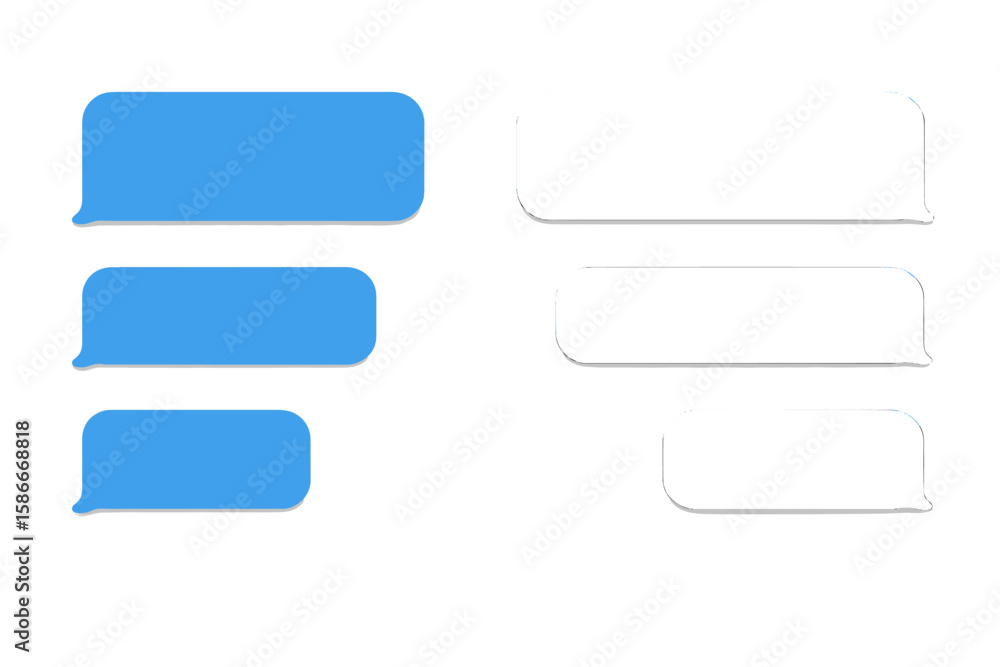 Fototapete vector message bubbles for chat app. smartphone messenger dialog window. sms speech bubble for socia
